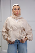 Easy Twist Blouse - Beige