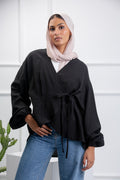 Easy Twist Blouse - Black