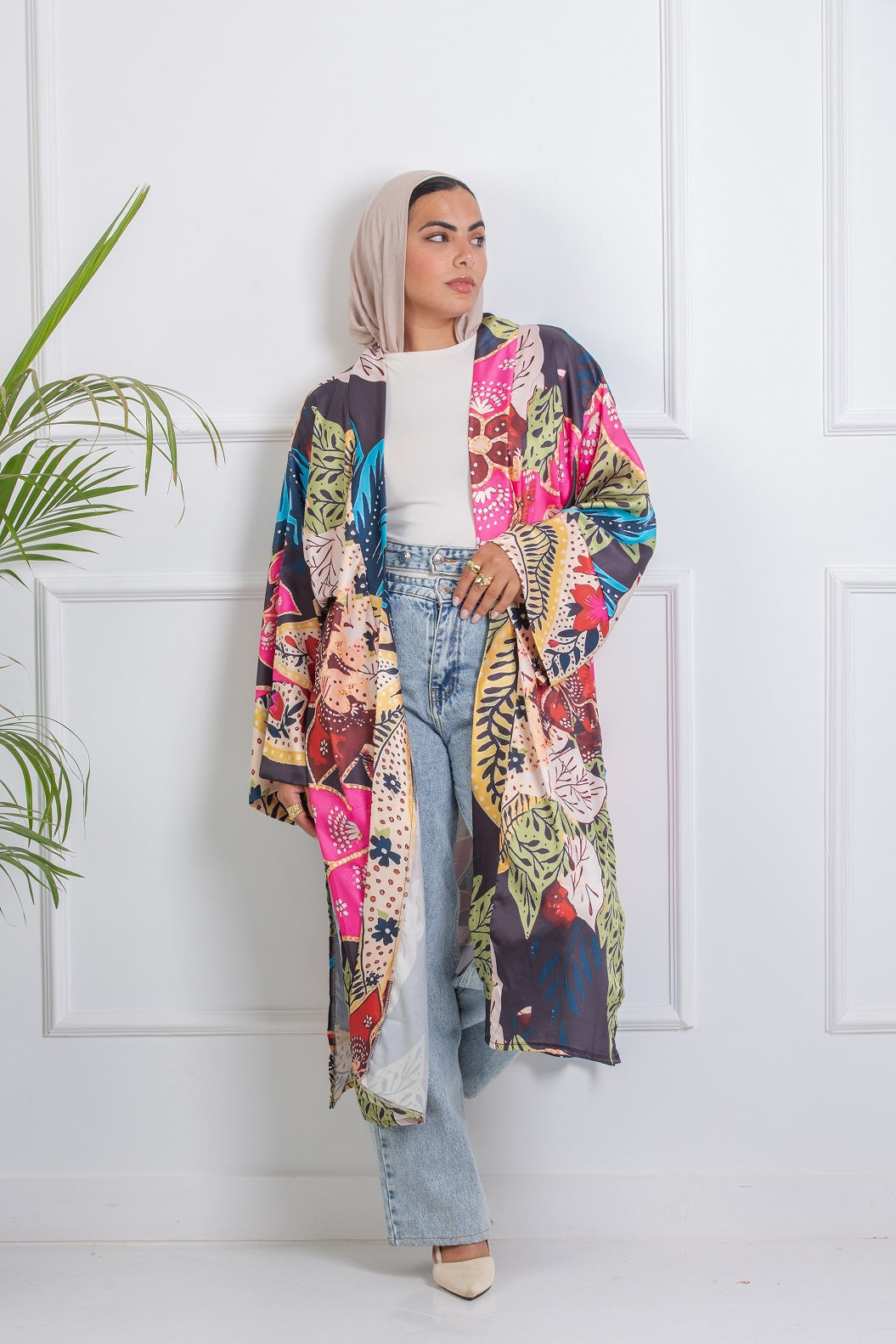 Hula Satin Kimono