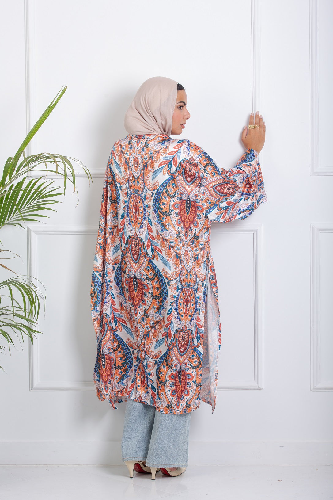 Tropical Satin Kimono