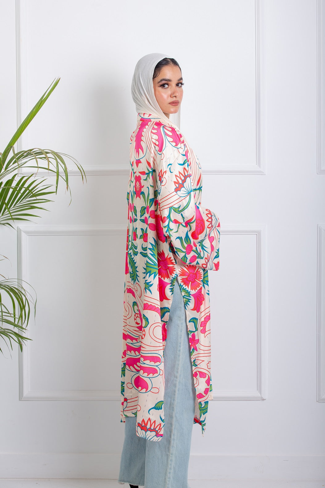Blush Satin Kimono