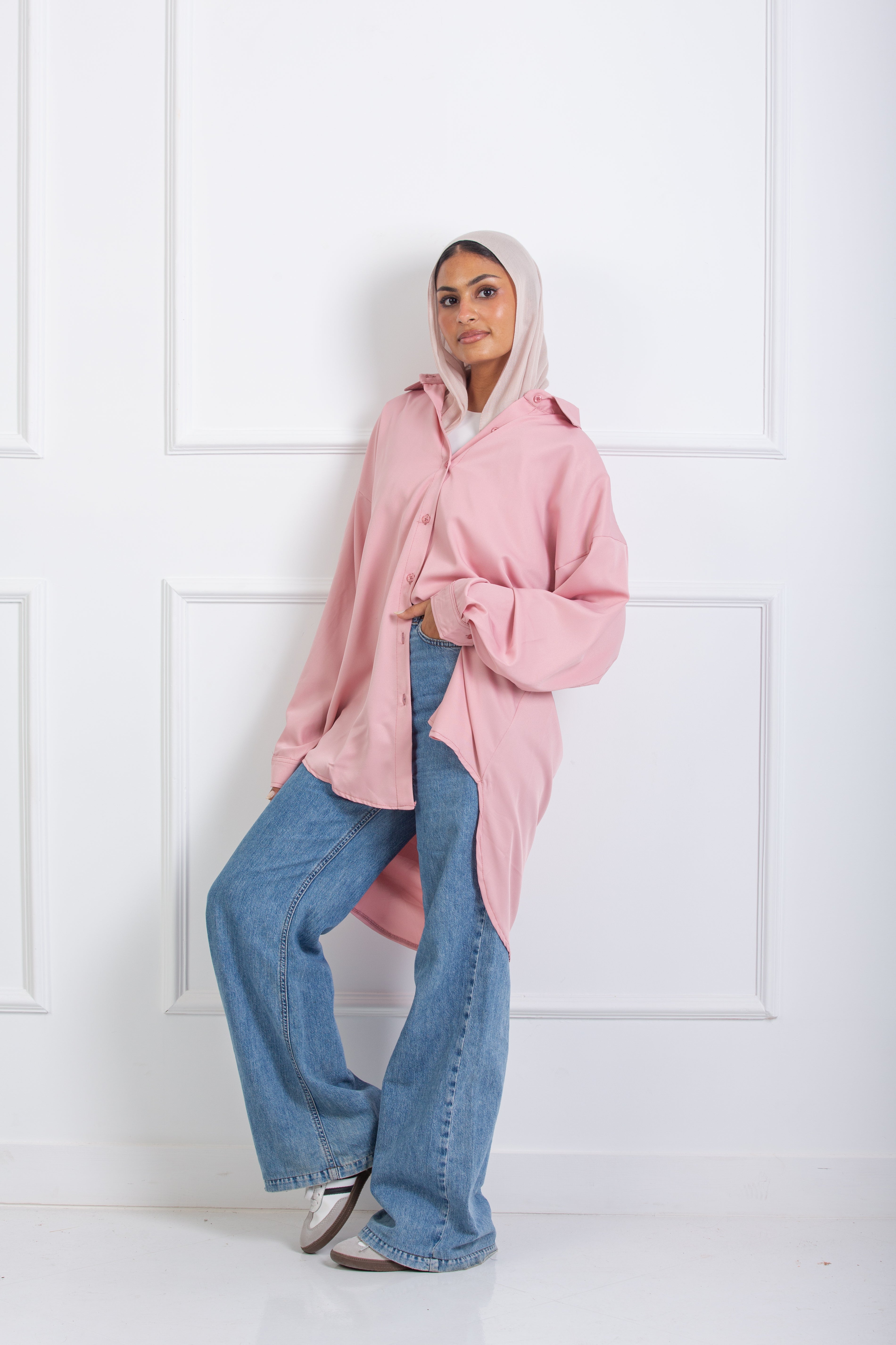 Ruffle-Back Shirt - Pink